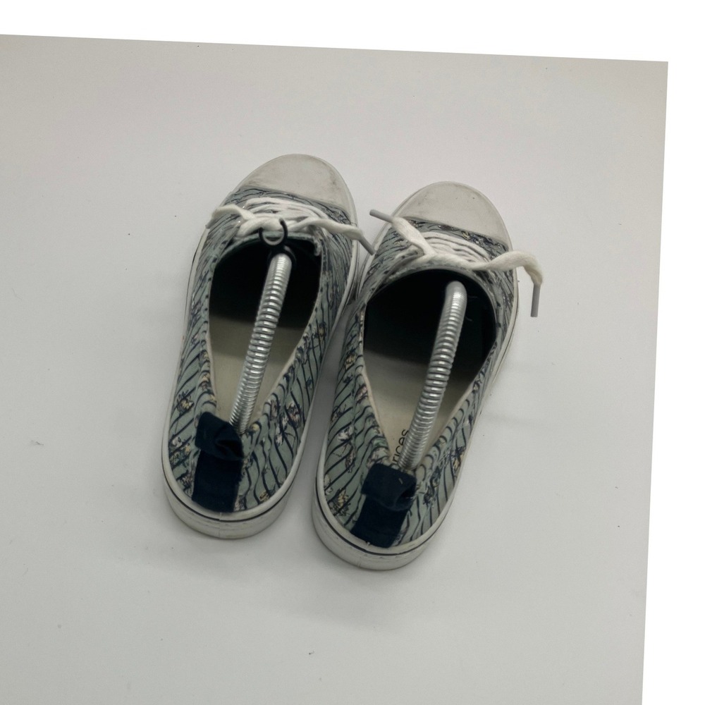 Maurices Womens Gray Canvas Low Top Sneakers Lace Up Shoes 7.5 105325-MACY
